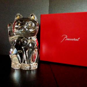 バカラ名入れバカラ置物 【Baccarat】バカラ 招き猫クリア2607-786(バカラ まねき猫)
