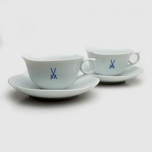 マイセン食器【Meissen】マイセンNEWマイセンマーク ティーカップ&ソーサーペア/マイセン磁器